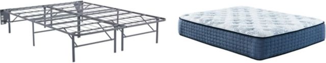 Sierra Sleep® by Ashley® Mt Dana 2-Piece Hybrid Plush and Better than a Boxspring Foundation Queen Mattress Set-0