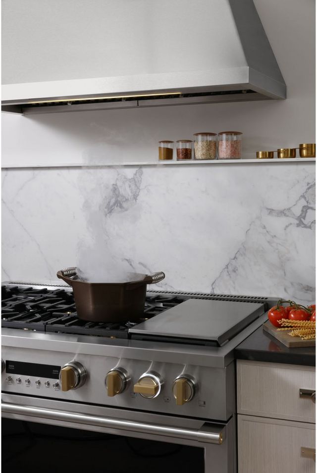 Monogram® Statement Collection 48" Stainless Steel Pro Style Slide In Dual Fuel Natural Gas Range-13
