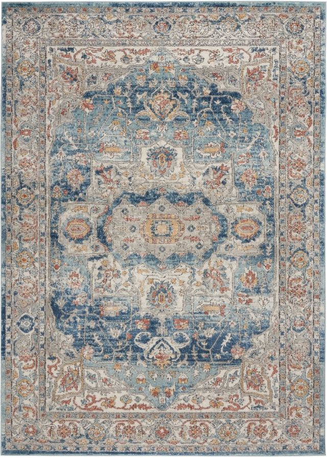 Nourison Home™ Quarry Ivory Blue 5'x7' Style 15 Area Rug-0
