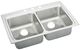 Elkay Lustertone® Classic Lustrous Satin Stainless Steel 33" x 22" x 5" 1-Hole Equal Double Bowl Drop-in ADA Sink with Quick-Clip-0