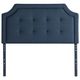 Malouf® Structures™ Charcoal Queen Scooped Square Tufted Upholstered Headboard-4