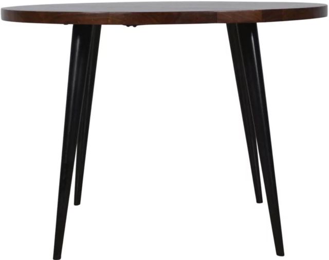 Jofran Inc. Prelude Walnut Round Dining Table with Black Base-3