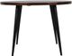 Jofran Inc. Prelude Walnut Round Dining Table with Black Base-3