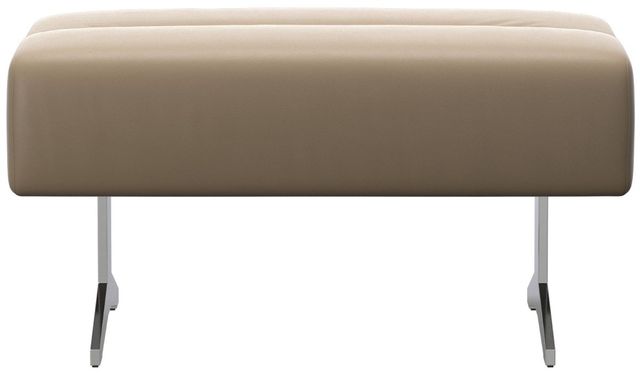 Stressless® by Ekornes® Customizable Stella Medium Ottoman with Steel Legs-2
