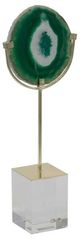 A & B Home Floating Gold/Green Agate Crystal Sculpture-0