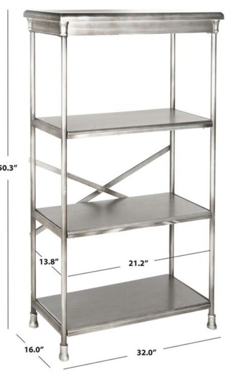 Safavieh Jacinda Dark Silver Tall Etagere-3