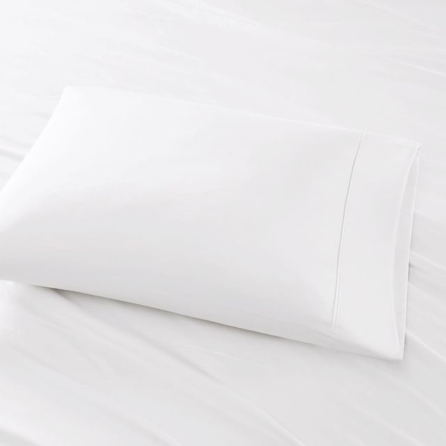 Olliix by Madison Park 800 Thread Count White Split King Cotton Rich Sateen Sheet Set-3