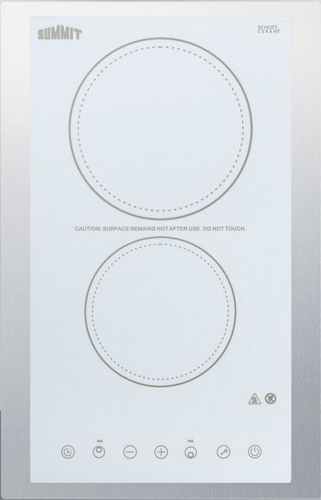 Summit® 15" White Electric Cooktop-0