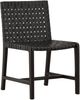 Dovetail Furniture Benson Black Leather Dining Chair-0
