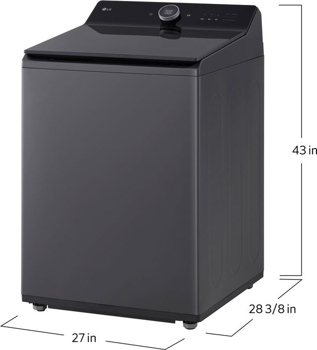 LG 5.5 Cu. Ft. Matte Black Top Load Washer -4