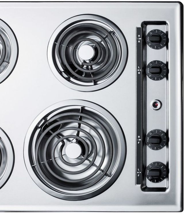 Summit® 24" Chrome Electric Cooktop-2