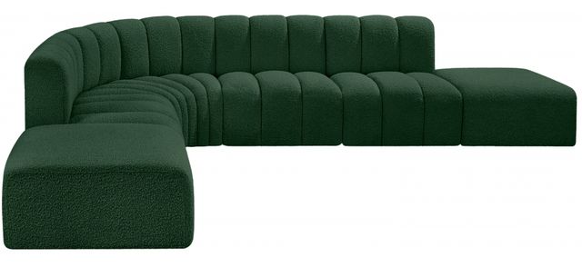 Meridian Furniture Arc 7-Piece Green Sectional-1