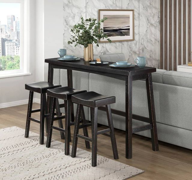 Homelegance® Caspian Black Pub Height Stool-2