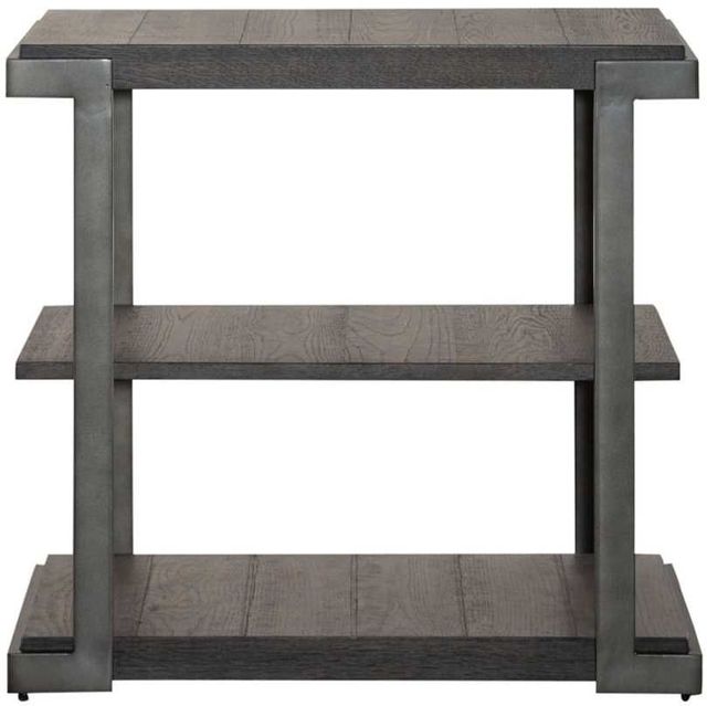 Liberty Furniture Modern View Gauntlet Gray Tiered End Table-2
