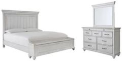 Benchcraft® Kanwyn 3-Piece Whitewash Queen Panel Bed Set
