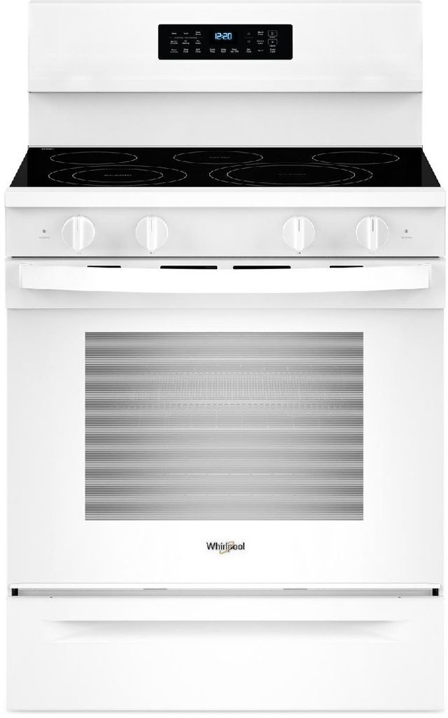 Whirlpool® 30'' White Freestanding Electric Range with Air Cooking Technology-0