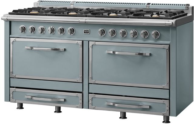 Viking® Tuscany 66" November Sky Pro Style Dual Fuel Range with 2 Induction-2