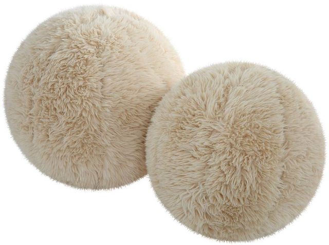 Uttermost® Abide 2-Piece Caramel Ball Sheepskin Pillows Set-0