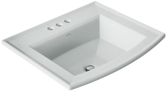 Kohler Archer® Ice Grey 22.75" Centerset Rectangular Drop-In Bathroom Sink-0