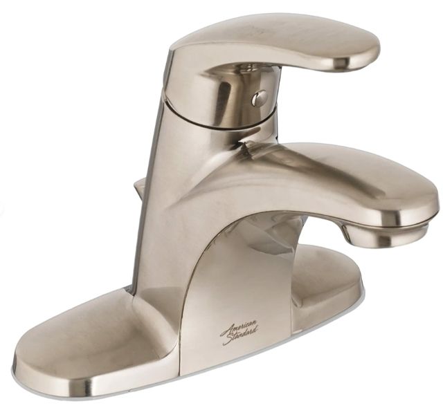American Standard Colony® PRO Brushed Nickel 4" Centerset Single-Handle Bathroom Faucet Less Drain with Lever Handle-2