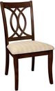 Furniture of America® Carlisle 2-Piece Beige/Brown Cherry Dining Side Chair Set-0