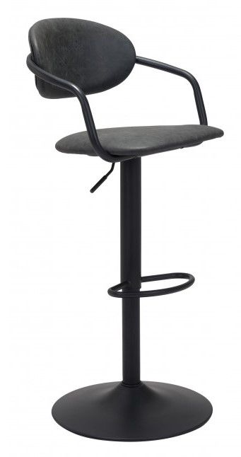 Zuo® Modern Kirby Vintage Black Bar Chair-0