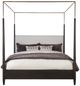 Century® Cadence Beige/Mocha Upholstered King Canopy Poster Bed-1