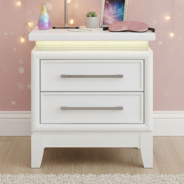 Liberty Furniture Reflections Pearl White Nightstand-1