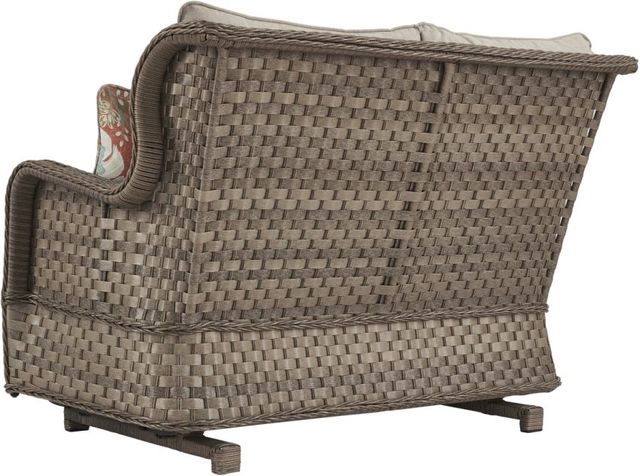 Signature Design by Ashley® Clear Ridge Light Brown Loveseat Glider with Cushion-3