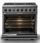 Viking® 7 Series 36" Damascus Gray Pro Style Dual Fuel Range-1