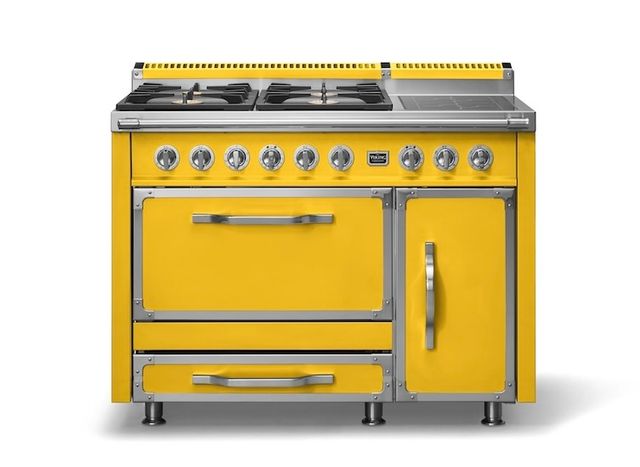 Viking® Tuscany 48" Daffodil Pro Style Dual Fuel Range with 2 Induction-0