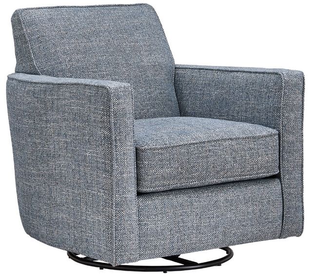 Fusion Furniture Jonah Foam Posey Surf Blue Swivel Glider Chair-0