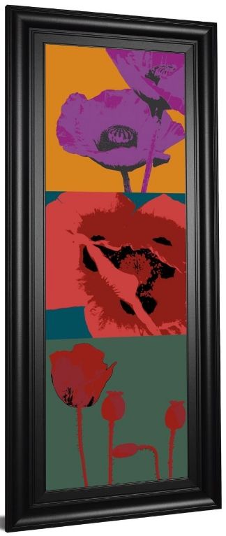 Classy Living Li-Legger, D Pop Poppies 18"x42" Wall Art-3
