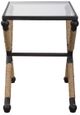 Uttermost® Braddock Glass Top Accent Table with Black and Brown Base-4