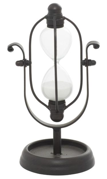 Deco Marche Black Hourglass Sand Timer-0