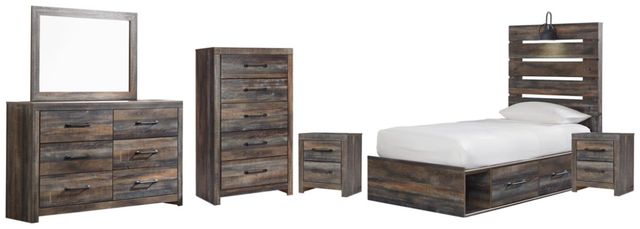 Signature Design by Ashley® Drystan 6-Piece Multi Twin Panel Bed Set-0