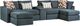 Fusion Furniture Echo Ocean 7-Piece U-Shaped Sectional-0
