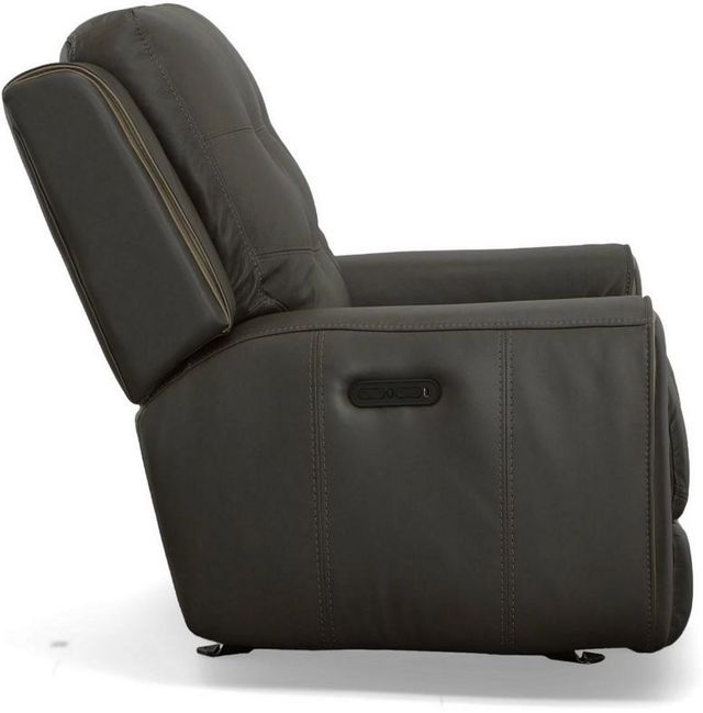 Flexsteel® Wicklow Brown Power Gliding Recliner With Power Headrest-3