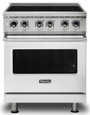 front view of the Viking® 5 Series 30" Stainless Steel Freestanding Electric Range