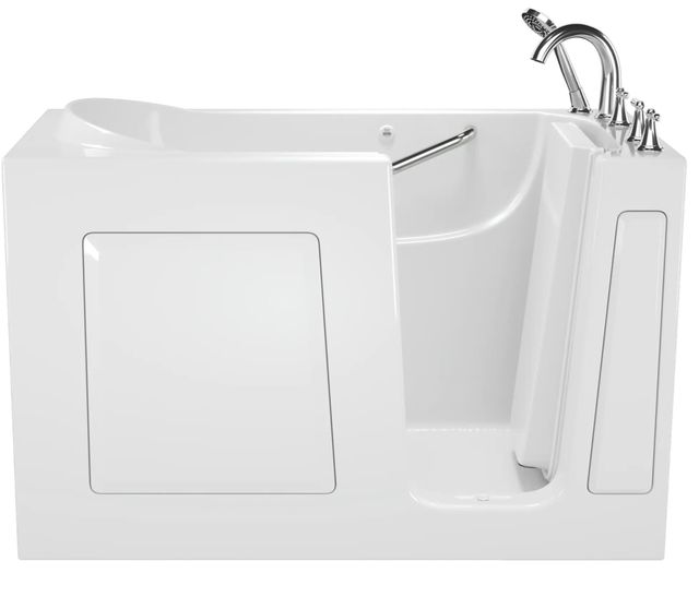 American Standard Gelcoat Value Series White 30" x 60" Soaking Walk-In Bathtub - Right-Hand Door and Drain-0