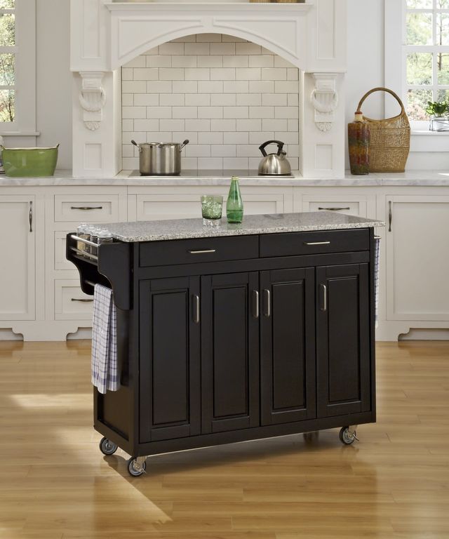 homestyles® Create-a-Cart Black/Granite Kitchen Cart-1