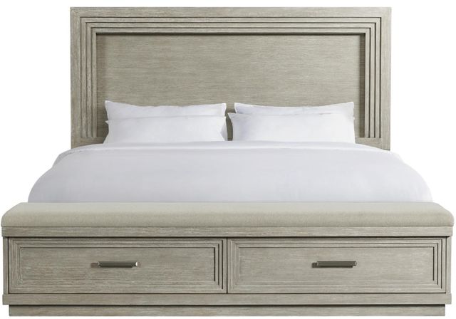 Riverside Furniture Cascade Dovetail King Illuminated Panel Upholstered Storage Bed-2
