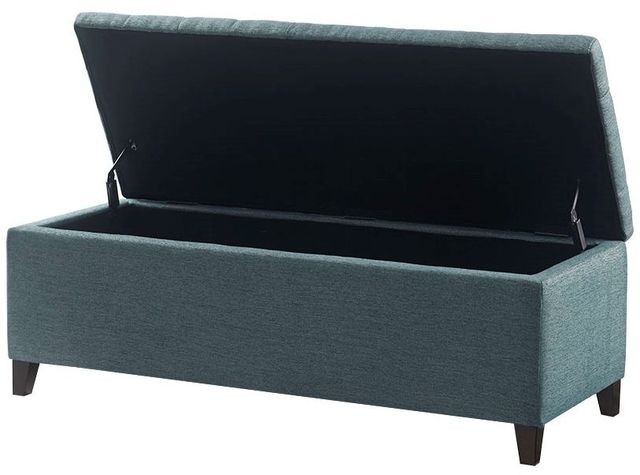 Olliix by Madison Park Blue Shandra Tufted Top Storage Bench-1