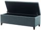 Olliix by Madison Park Blue Shandra Tufted Top Storage Bench-1