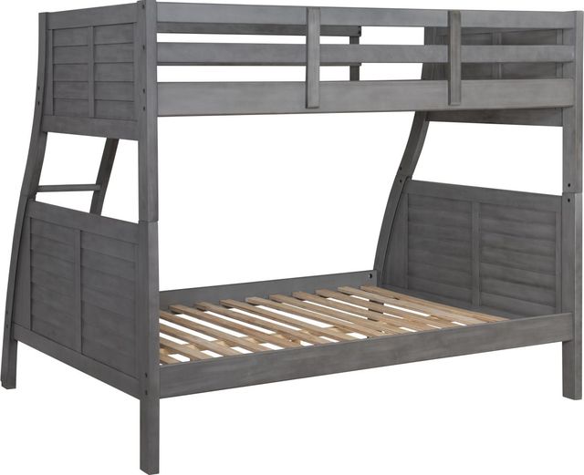 Powell® Easton Gray Twin/Full Bunk Bed-1