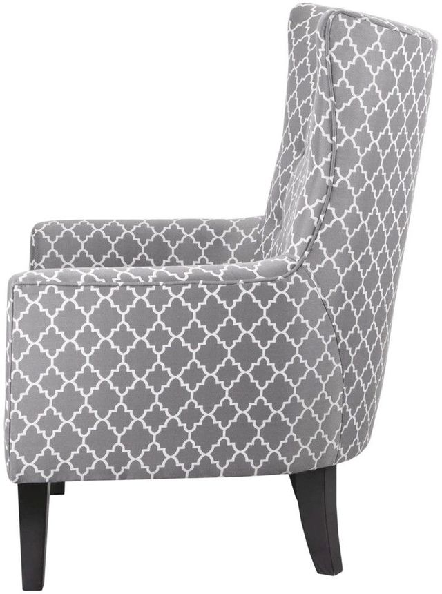 Olliix by Madison Park Grey Carissa Shelter Wing Chair-2