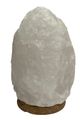A & B Home White 6" Himalayan Salt Lamp with Wooden Base-0
