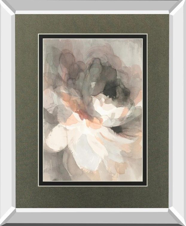 Classy Art Abstract Peony By Danhui Nai Mirror Framed Wall Art-1