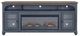 Legends Home Americana Corduroy Blue/Brown 86" Fireplace Console-4