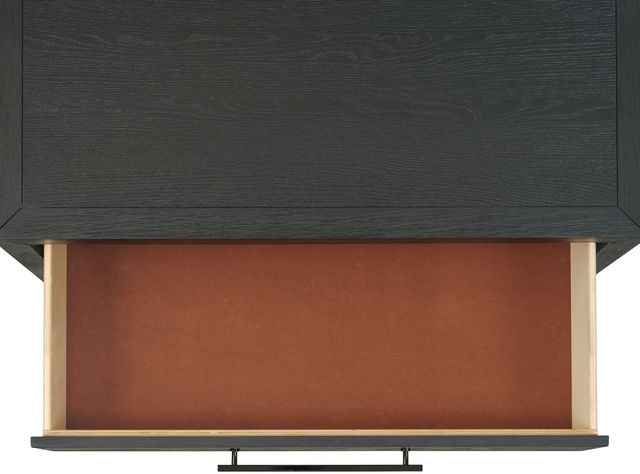 Elements International Versailles Contemporary Black Nightstand-2